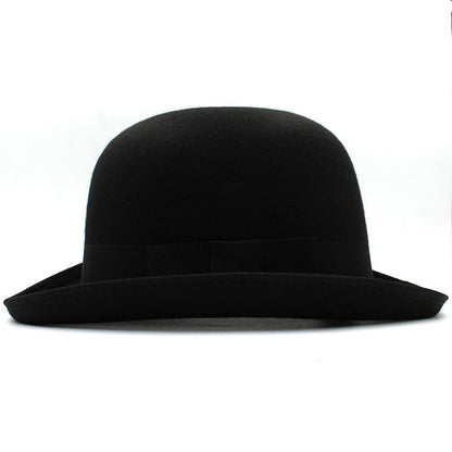 Men Women Felt Bowler Hat Classic Party Hats Lightweight Derby Fedora Hats Costume Accessories