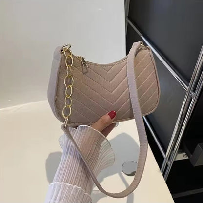 Trend Mini Shoulder Bags For Women Fashion Felt Women's Bag Design Advanced Underarm Handbags Beautiful Purses Crescent SaddleBa