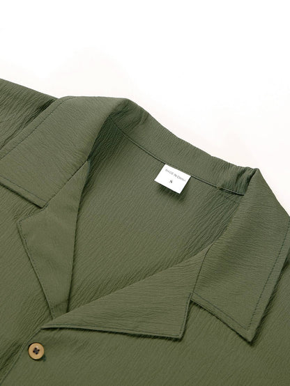 2025 Men's Casual Lapel Long Sleeve Shirts Tops Solid Loose Oversized T Shirt Men Cotton Linen Shirt Fashion Hawaiian Shirt Male