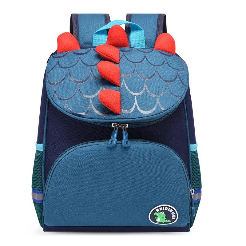 Mochila Escolar Personalizada com Nome para Creche - Mochila Bordada de Dinossauro de Desenho Animado Fofo para Meninos e Meninas, Criança com Nome Personalizado