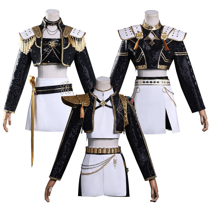 Black Golden Rumi Zoey Mira Cosplay Cosplay Costume Wig Women Suit Halloween Party Role Playing Outfit