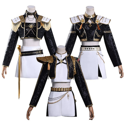Black Golden Rumi Zoey Mira Cosplay Cosplay Costume Wig Women Suit Halloween Party Role Playing Outfit
