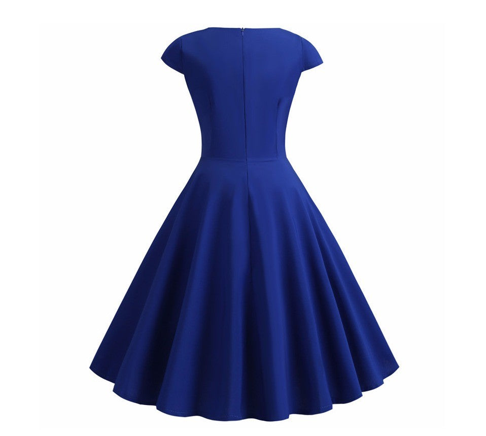 Summer Dress Women Hepburn Vintage Rockabilly Pin Up Dress Robe Femme Casual Ret