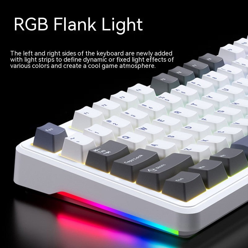 Teclado Mecânico AULA F87 Pro 2.4g/Usb/Bluetooth Tri Mode Sem Fio 87 Teclas Rgb Pbt Gasket 5 Camadas Silencioso Teclas Completas Sem Impacto