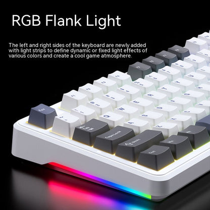 Teclado Mecânico AULA F87 Pro 2.4g/Usb/Bluetooth Tri Mode Sem Fio 87 Teclas Rgb Pbt Gasket 5 Camadas Silencioso Teclas Completas Sem Impacto