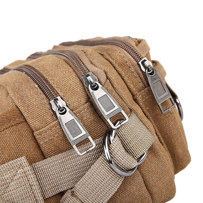 Men's waist bag, travel bag with adjustable shoulder straps, ideal for outdoor hiking and camping