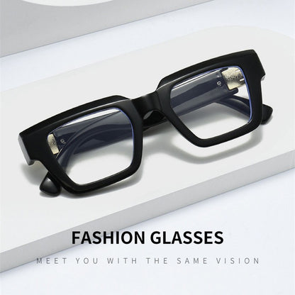 Óculos de Leitura Masculino Oversized com Efeito Marmorizado para Presbiopia Lentes Anti Luz Azul Armação 0+0.5+0.75+1.0+1.25+1.5+1.75+2
