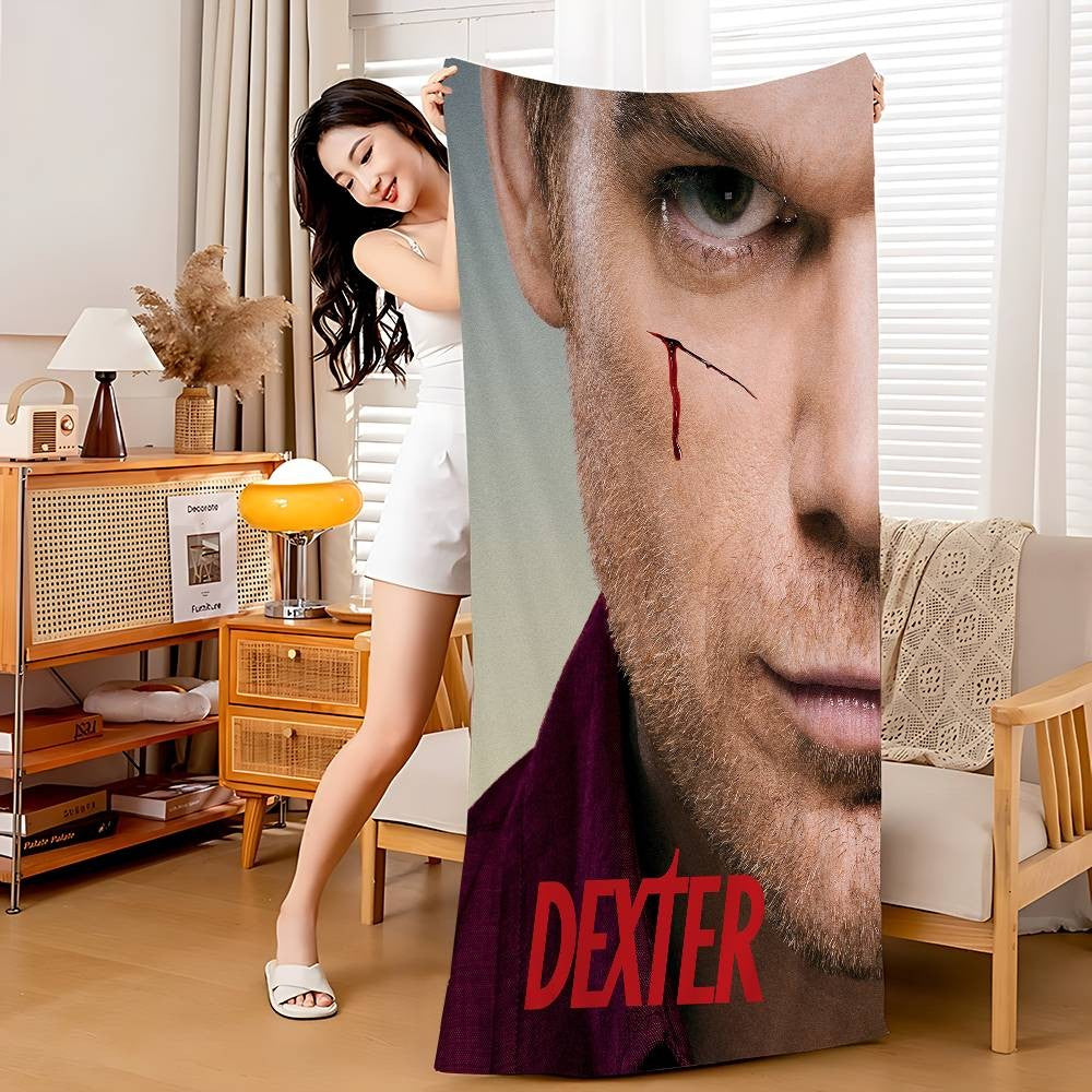 Dexter American Classic Horror Anime Microfiber Beach Towel Absorbent Quick Dry Soft Yoga Swimming Resort Mountain ClimbingTowel