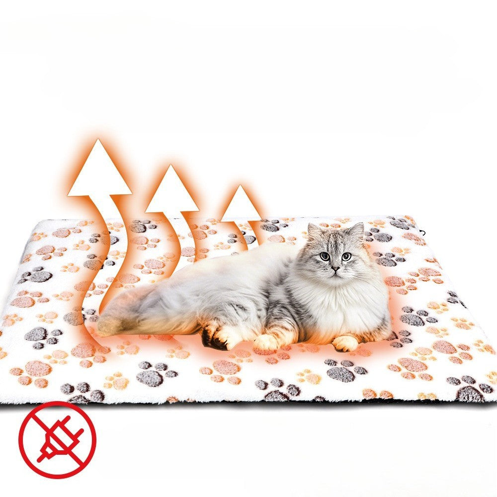 Cama para Gatos Autorrequecível Tapete Térmico Extrarrequentado para Cães e Gatos Almofada para Animais de Estimação com Capa Removível Base Antiderrapante Não Elétrico