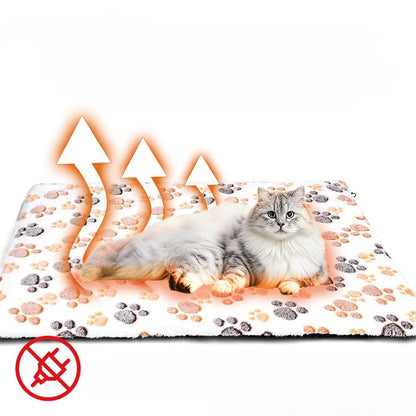 Cama para Gatos Autorrequecível Tapete Térmico Extrarrequentado para Cães e Gatos Almofada para Animais de Estimação com Capa Removível Base Antiderrapante Não Elétrico