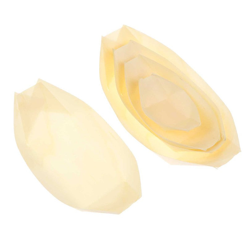 Bandejas de Alimentos 50pçs Barco de Madeira para Sushi Bambu Natural Descartável Caiaque Salada Sobremesa Bolo de Pinheiro Barco Tigela de Lanche Tapete Bandeja de Prato de Sushi