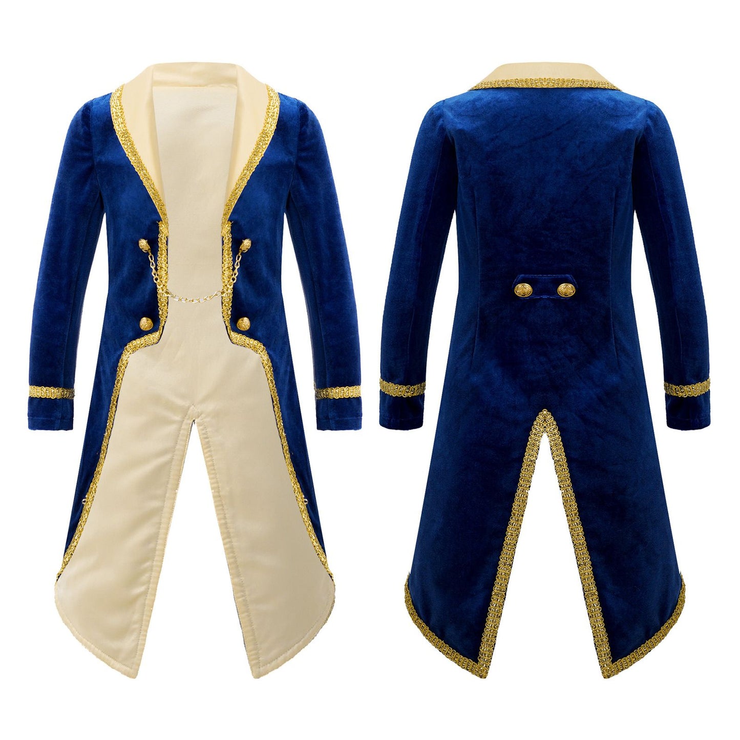 Boys Girls Prince Tuxedo Jacket Turn-Down Collar Coat Halloween Masquerade Theme Party Cosplay Costume Birthday Party Tailcoat