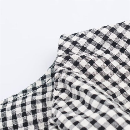 Women's Shirt Fall 2025 New Red Check Long Sleeve Stacked Decoration Pastoral Collegiate Shirt Casual Fashion Lively Personality