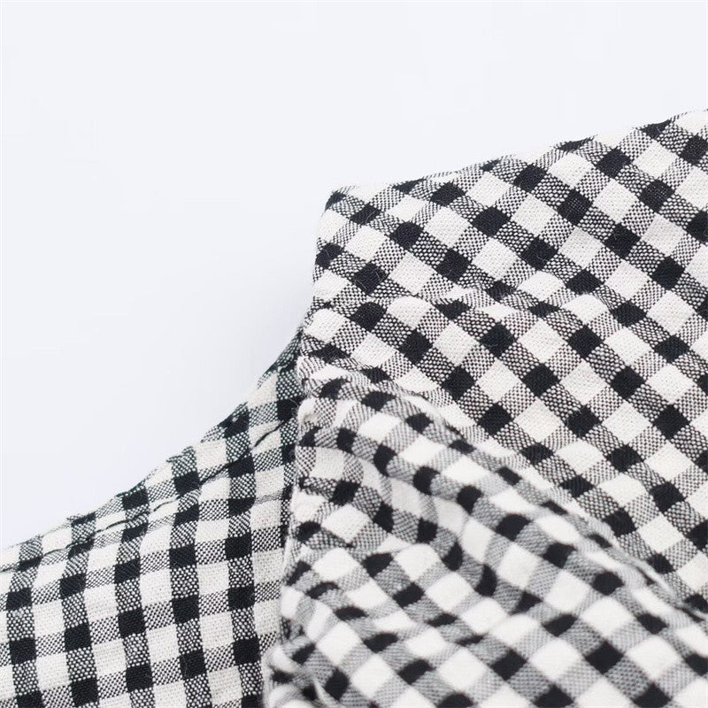 Women's Shirt Fall 2025 New Red Check Long Sleeve Stacked Decoration Pastoral Collegiate Shirt Casual Fashion Lively Personality