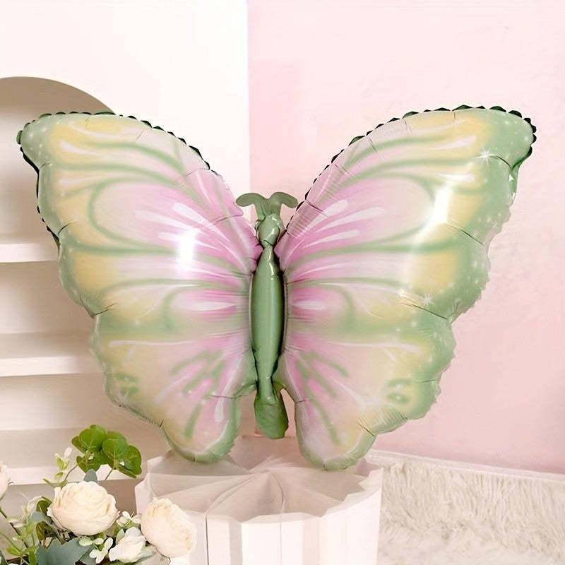 7 Green Butterfly Balloon Luminous Latex with Star Floral Decor Princess Birthday Anniversary Home Party Garland Decor Supplies