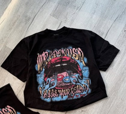 Y2K Summer Casual Loose T-shirt Men Street Hip-hop Harajuku Retro Fashion Oversized Short-sleeved High Street Fashion Clothing