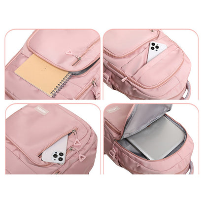 Large-capacity college students lightweight spine bag, outdoor sports travel lovers backpack, with computer pocket inside