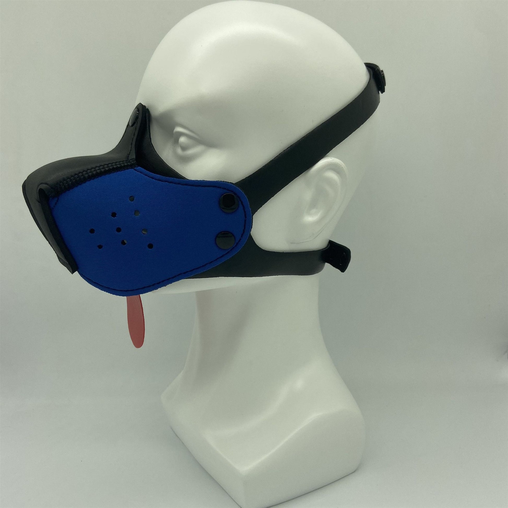 Role Play Costumes of Unisex Women Mens Cosplay Half Face Fetish Mask with Open Mouth and Nose Headgear Party Accessories