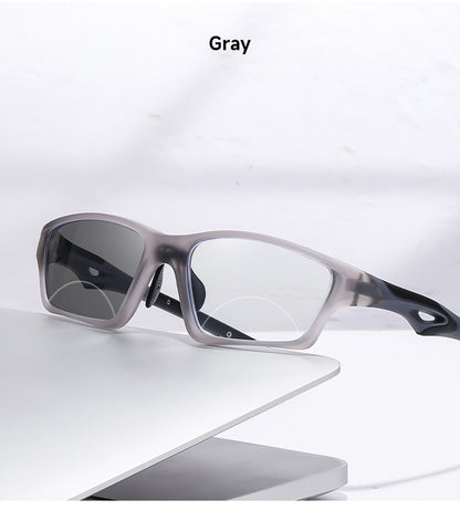 Sports Bifocal Reading Glasses Man Photochromic Anti-blue Light +1.0 To +4.0 TR90 Frame Eyeglasses High Quality Eyewear Readers