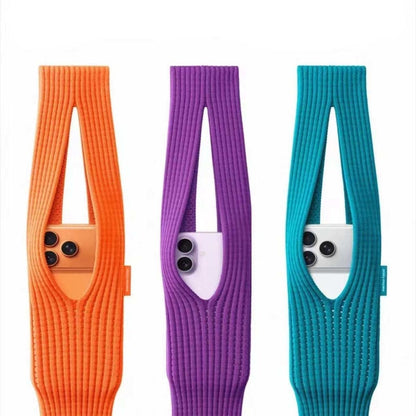 For Apple For iPhone Winter Tech foriPad Fashion Gift Compatible Knitted Cross body Bag Pet Snack Pocket Cozy Christmas Stocking