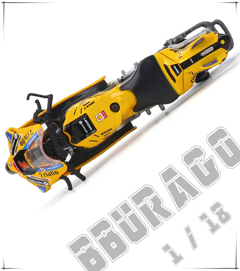 Maisto 1:18 NOVA Ducati Lenovo Team 2023 #1 Bagnaia Campeão Moto GP Corrida motocicleta de liga fundida Modelo de coleção de presente de brinquedo