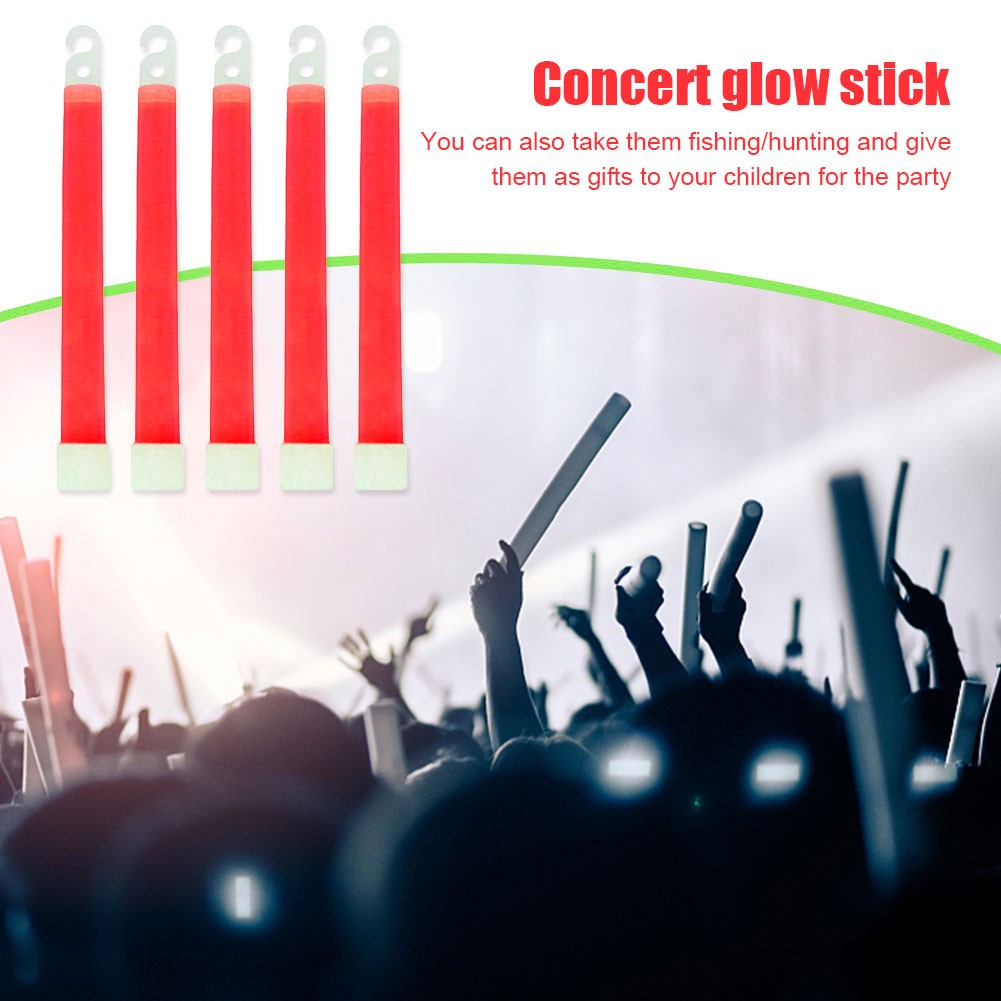 1/5/10PCS Fluorescence Glow Stick Military Glow Light Sticks with Hook Outdoor Emergency Glow In The Dark Party Light Sticks