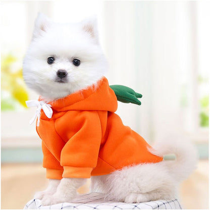 Roupas para Pets Cachorros Moletom com Capuz Fruta Casaco Quente Gato Suéter Fantasia de Inverno para Filhotes Cães de Pequeno Médio Grande Porte e Gatos