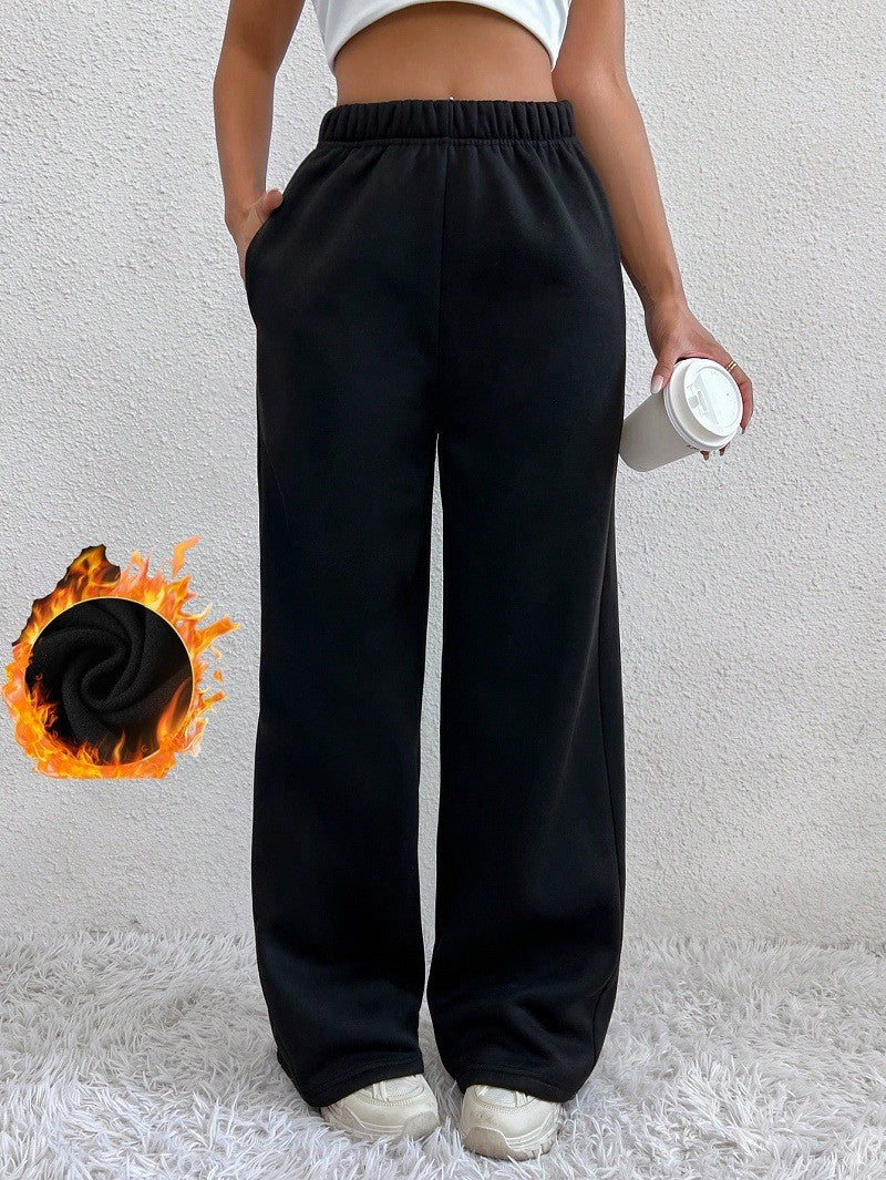 Women's Clothes Pants New Women's Velvet Warm Trousers With High Waist And Drape For Casual Sports Daily Wear Y2k Pants Trousers