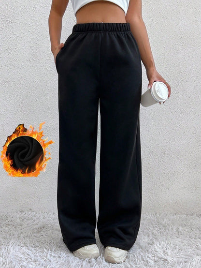 Women's Clothes Pants New Women's Velvet Warm Trousers With High Waist And Drape For Casual Sports Daily Wear Y2k Pants Trousers