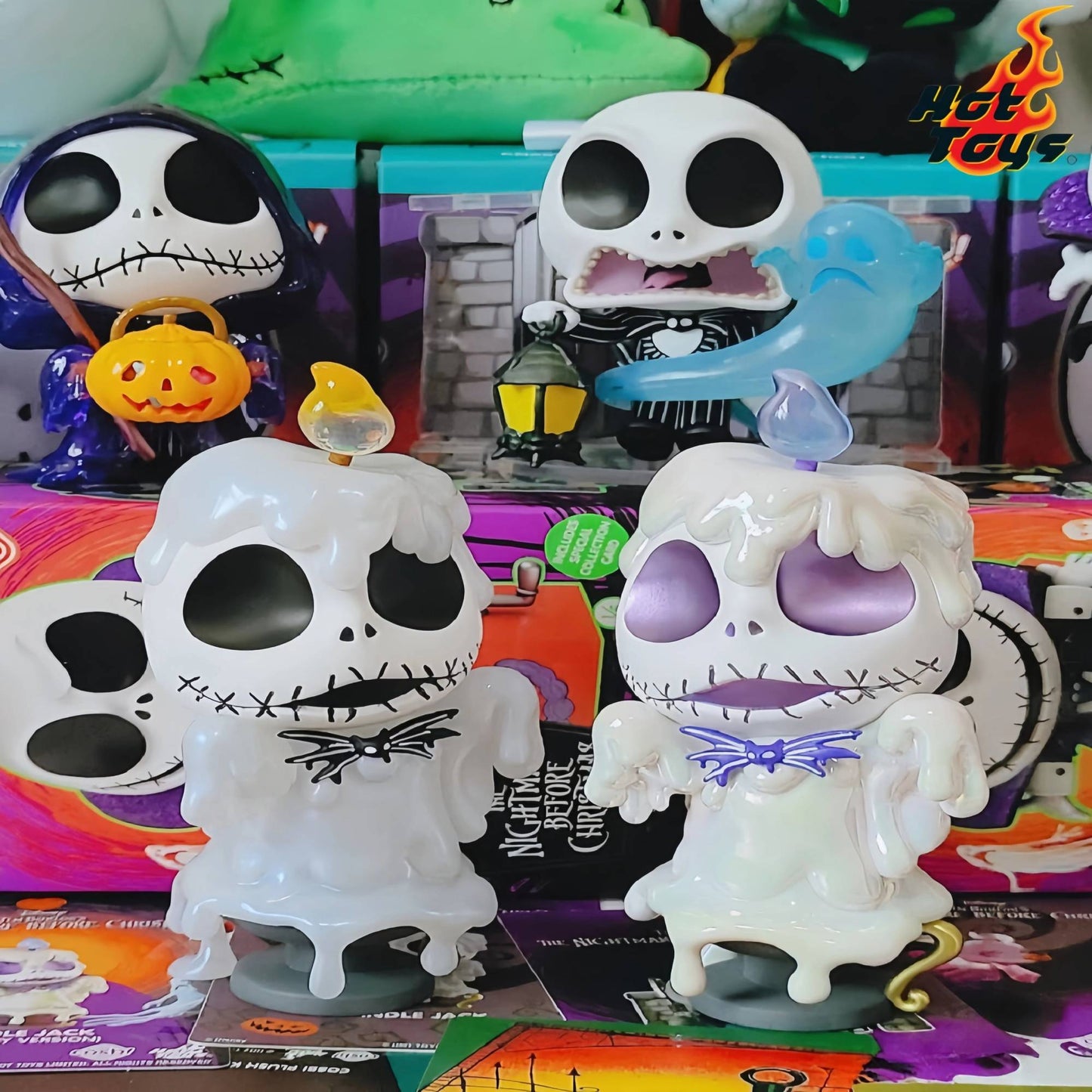 Em estoque O Pesadelo Antes do Natal Versão Q Jack Skellington Rei Abóbora Mini Bonecos de Ação Fofos Brinquedo Gótico de Halloween
