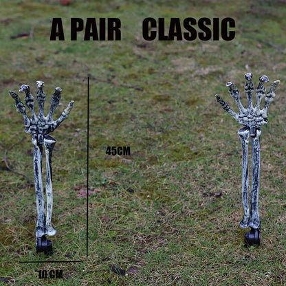 Halloween Decorations Home Decor Skeleton Head Outdoor Realistic Skull Hands Yard Prank Festivals Party Supplies
