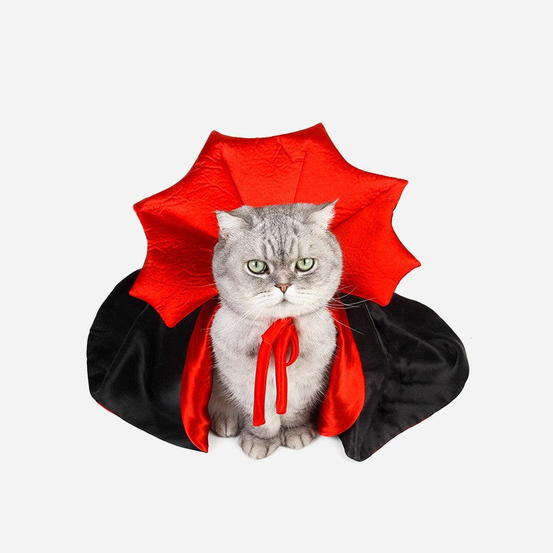 Fantasias de Halloween Fofas para Animais de Estimação Capa de Vampiro para Cães Pequenos Gatos Gatinhos Filhotes Vestido Roupas Kawaii para Animais de Estimação Acessórios para Gatos Presente