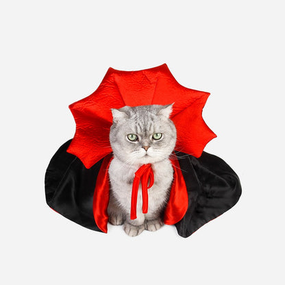 Fantasias de Halloween Fofas para Animais de Estimação Capa de Vampiro para Cães Pequenos Gatos Gatinhos Filhotes Vestido Roupas Kawaii para Animais de Estimação Acessórios para Gatos Presente