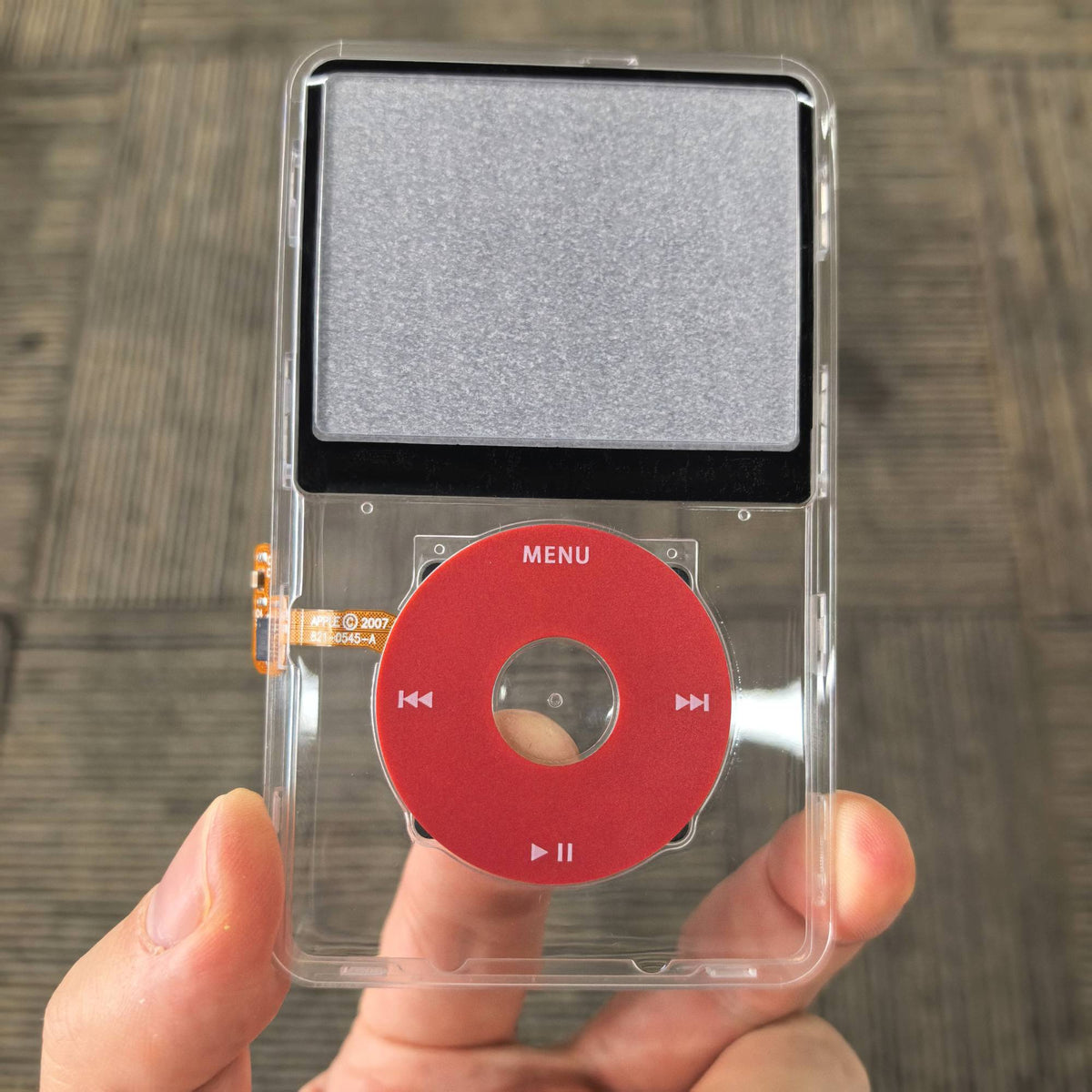 Clear Faceplate Transparent Front Housing Case with Clickwheel Flex Button Kit For iPod Classic 6th 7th Gen 80GB 120GB 160GB