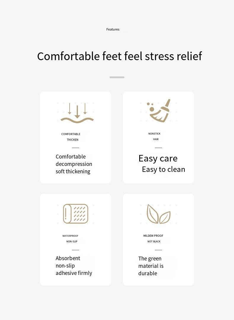 Diatomaceous Earth Absorbent Anti-fouling Kitchen Floor Mats Bathroom Anti-slip Rugs Kitchen Scrubbable Long Carpet