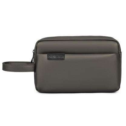 Retro Zipper Closure Leather Clutch Bag Multi-layer Versatile Men's Handbag Large Capacity Waterproof Phone Purse Office