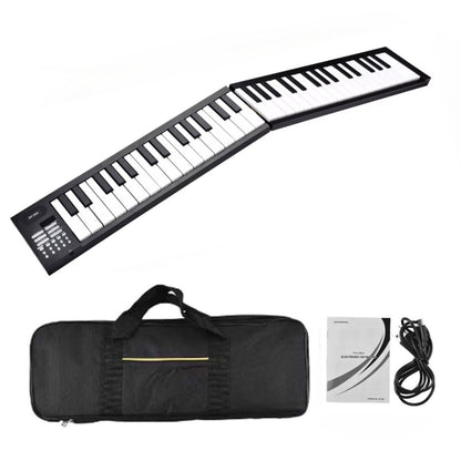 Teclado eletrônico dobrável de 61 teclas Piano portátil com display LED/Bateria embutida/Instrumento musical de teclado eletrônico