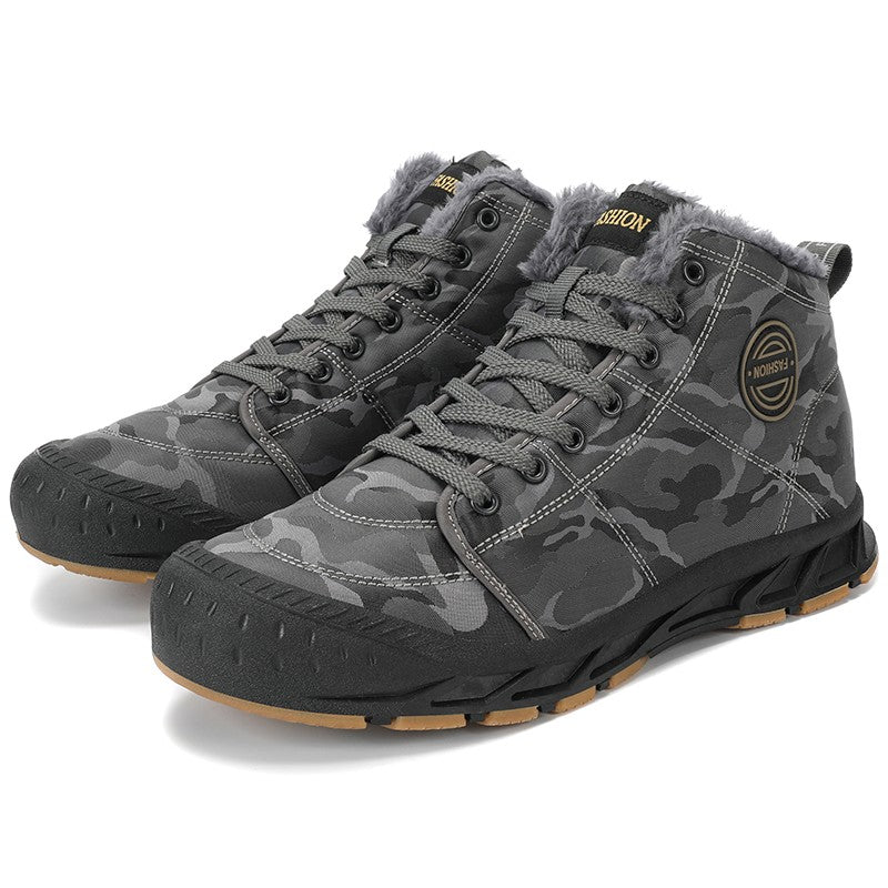 Botas de Neve Masculinas de Inverno Super Quentes Botas de Caminhada Masculinas Impermeáveis Botas Masculinas de Exterior Tênis Antiderrapantes de Borracha Botas Masculinas de Trabalho de Cano Curto
