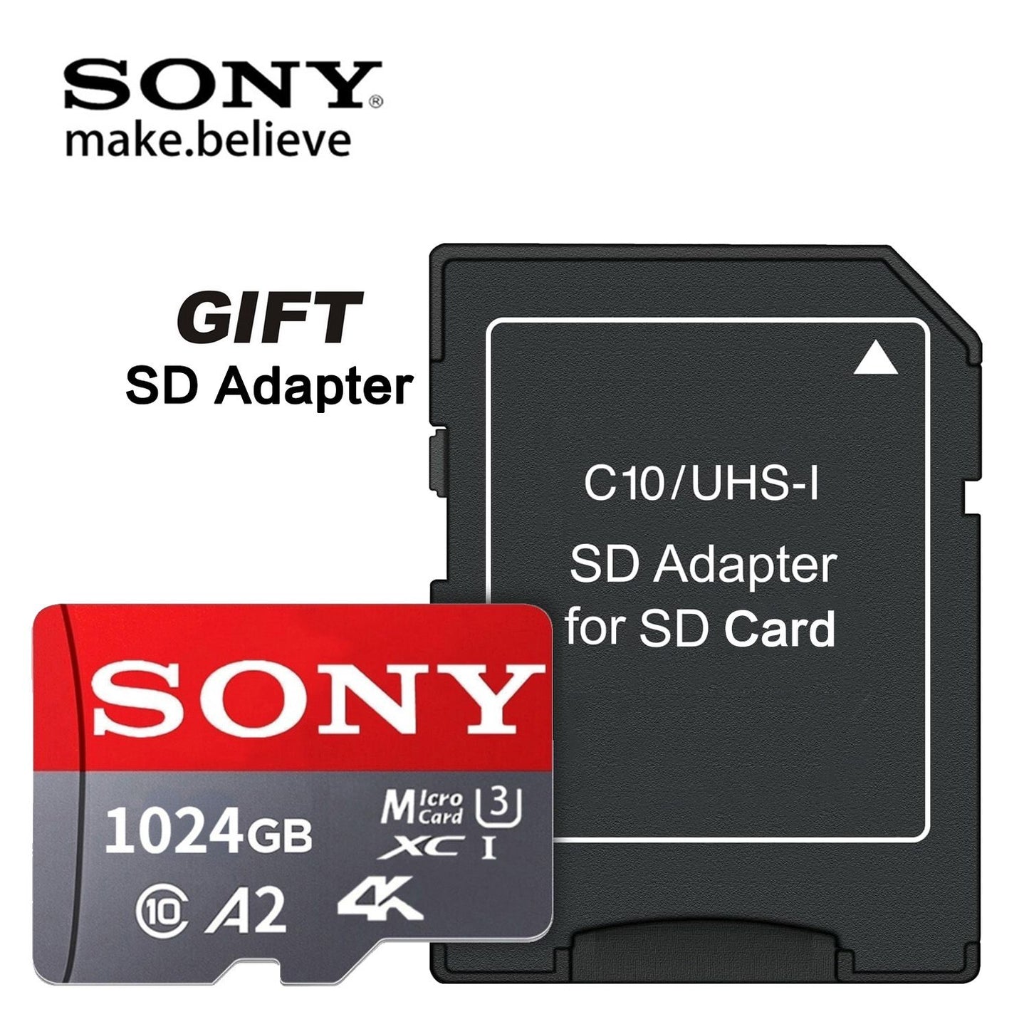 Cartão Micro TF SD SONY Cartão de memória SD Extremo 1TB 512GB 128GB 256GB U3 V30 4K Cartões de memória flash completos para telefone computador câmera