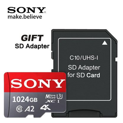 Cartão Micro TF SD SONY Cartão de memória SD Extremo 1TB 512GB 128GB 256GB U3 V30 4K Cartões de memória flash completos para telefone computador câmera
