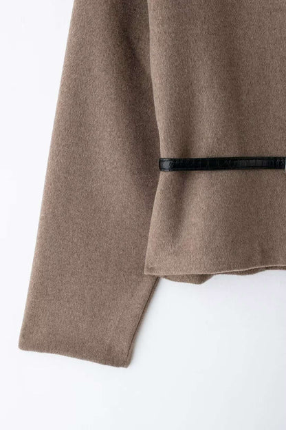 EDSA Women Soft Belted Jacket Wrap V-neck Long Sleeves New Elegant Lady Commute Outwear for Female