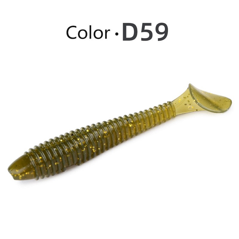 Iscas de Pesca MEREDITH Swing Impact FAT 75mm 85mm 180mm Iscas com Cauda de Remo Wobbler Isca Macia de Pesca para Baixo Isca de Silicone