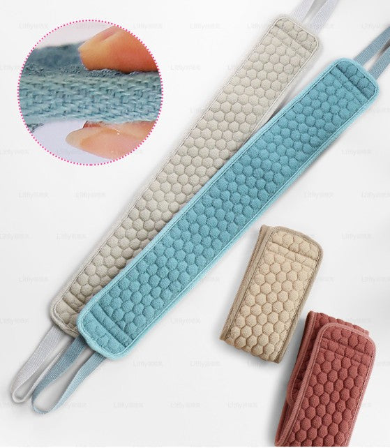 Shower Exfoliating Back Scrubber Bath Belt Towel Ball Glove Deep Mud Clean Korean Body Washcloth Japanese Rear Scrub Pull Strap