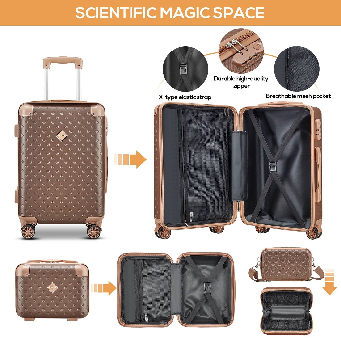 20-inch Carry on Luggage Suitcase Set for Travel, Hard Case Durable, Lightweight, Suitable for Short Business Trip or Weekend Ge