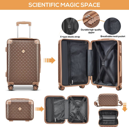 20-inch Carry on Luggage Suitcase Set for Travel, Hard Case Durable, Lightweight, Suitable for Short Business Trip or Weekend Ge