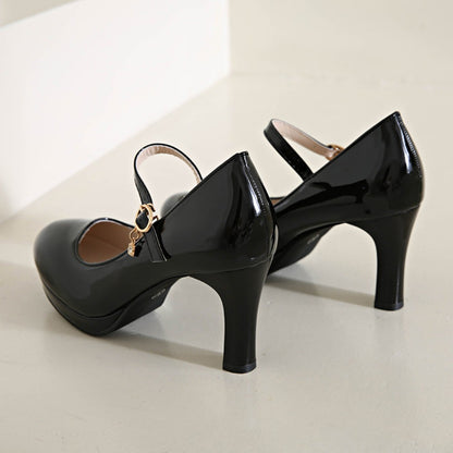 2025 Women's Black High Heels Spring Casual Shoes Women's High Heels Solid Color Wedge Shoes Plus Size High Heels Size 34-42