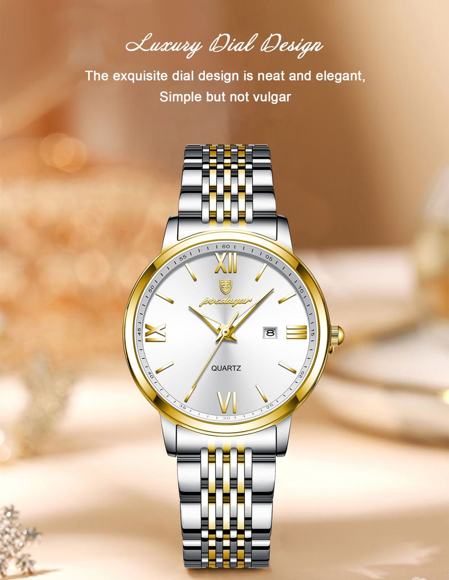 POEDAGAR New Luxury Woman Watch Waterproof Luminous Date Ladies Watch High Quality Stainless Steel Simple Women's Quartz Watches