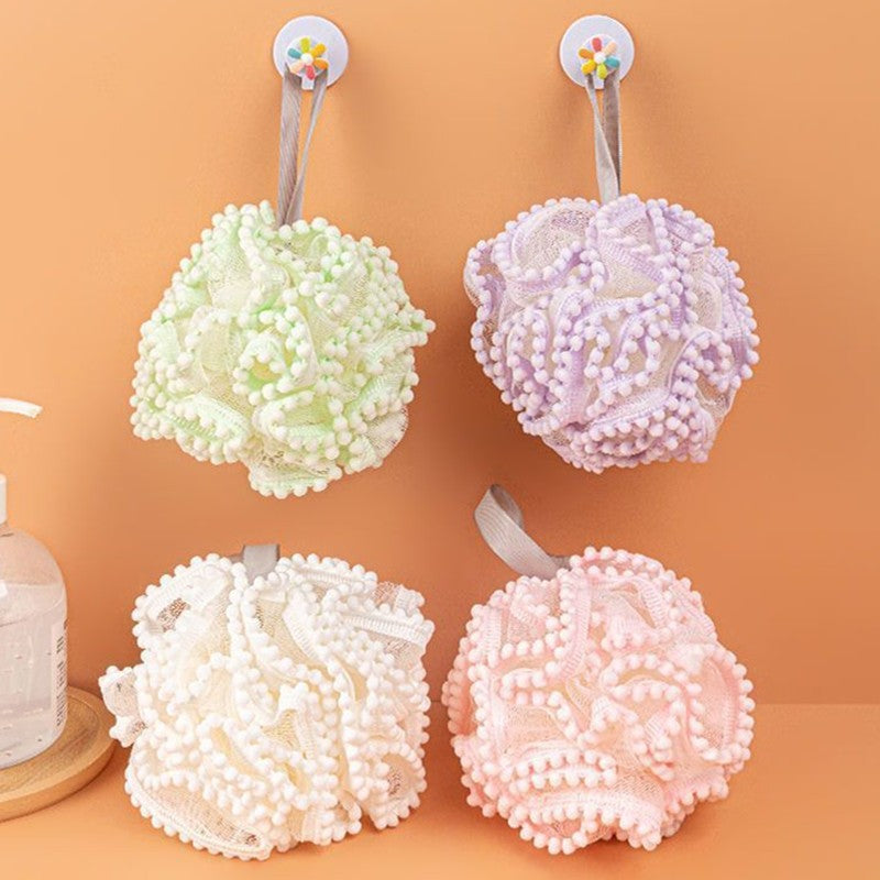 Large Soft Shower Ball Non Loose Shower Flower Ball Cute Rubbing Bath Foaming Bath Towel for Shower Flowers Bathroom Accessories