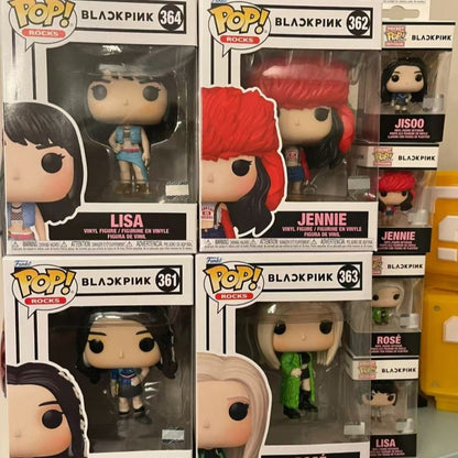 ? Funko Pop Blackpink Jennie Lisa Rose Boneca de Vinil Coreana Grupo Feminino Modelo de Ação Presentes Comemorativos para Fãs Colecionáveis