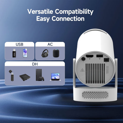 Projetor Magcubic HY300 Pro + 4K 720P Com Alto-falante de 5W Android 11 8000 Lumens WiFi 6 BT5.4 Projetor de Vídeo para Home Theater ao Ar Livre